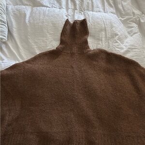 Mango Turtleneck Poncho Sweater